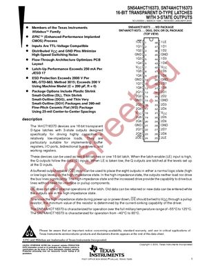 SN74AHCT16373DLG4 datasheet  